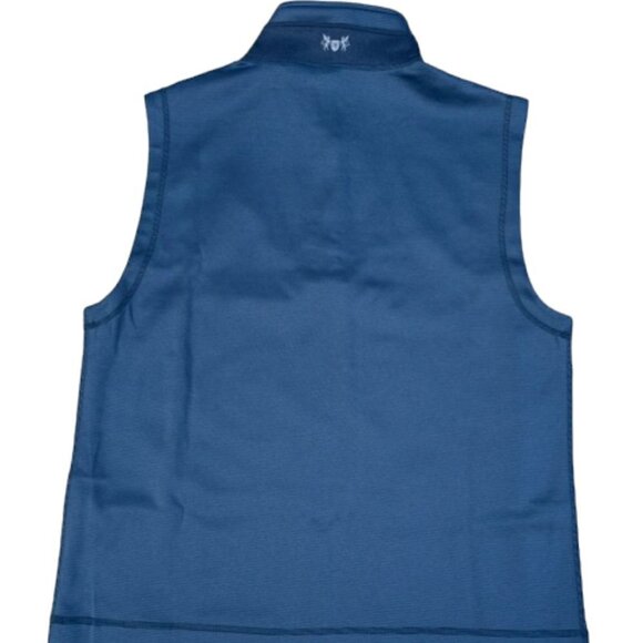 Hickey Freeman NWT New York Mens Golf Vest Denim Blue 1/4 Zip Size Medium $99.50 - Picture 8 of 12